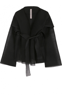 Кардиган фактурной вязки с поясом и капюшоном Rick Owens