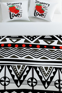 КПБ семейное "Клубника Love" Сирень