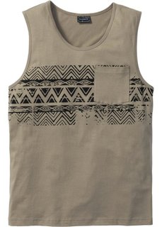 Майка Slim Fit (светло-оливковый) Bonprix