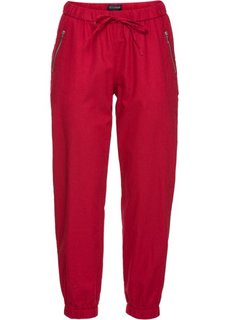 Льняные брюки 7/8 (темно-красный) Bonprix
