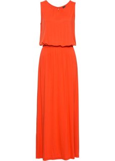 Длинное трикотажное платье (оранжевый матовый) Bonprix