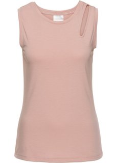 Футболка с разрезами (розовый) Bonprix