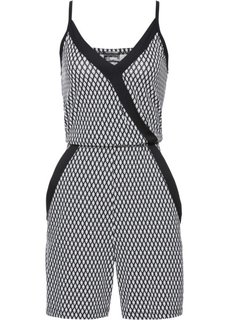 Комбинезон (черный/белый с узором) Bonprix