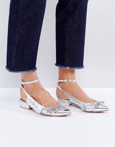 Балетки ASOS LONG ISLAND - Серебряный