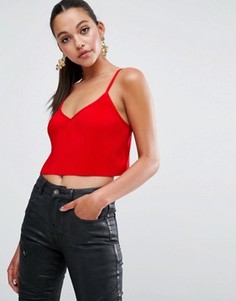 Укороченный топ со складками ASOS - Оранжевый
