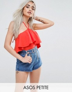 Боди халтер с оборкой ASOS PETITE - Оранжевый