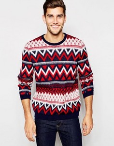 Джемпер с рисунком зигзаг ASOS - Мульти