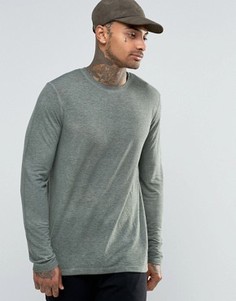 Лонгслив с добавлением льна ASOS - Серый