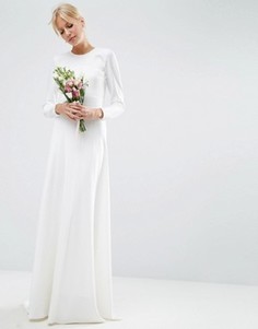 Платье макси со вставками ASOS BRIDAL - Белый