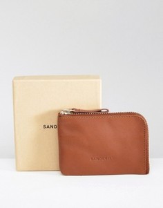 Коричневый кожаный бумажник Sandqvist Penny - Коричневый