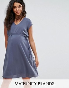Свободное платье Mamalicious Maternity - Синий Mama.Licious