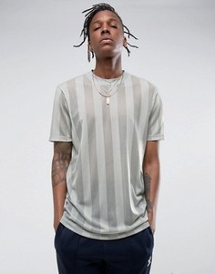 Удлиненная сетчатая футболка мятного цвета ASOS - Зеленый