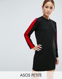 Свободное платье с открытой спиной ASOS PETITE - Черный