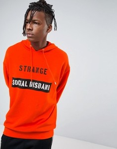 Oversize-худи с принтом ASOS - Оранжевый