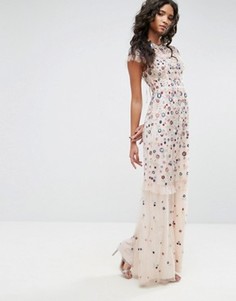 Платье с цветочной вышивкой Needle &amp; Thread - Розовый