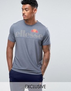 Спортивная компрессионная футболка с большим логотипом Ellesse - Темно-синий