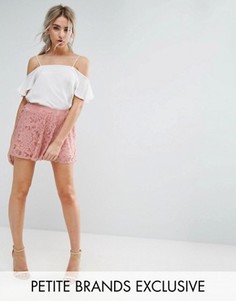 Кружевные шорты Missguided Petite - Розовый