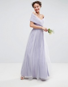Платье макси из тюля ASOS WEDDING - Фиолетовый
