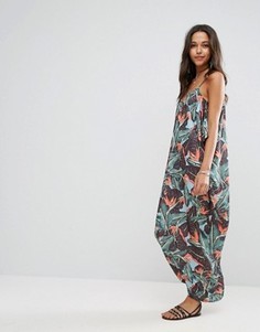 Платье макси с тропическим принтом ASOS - Мульти
