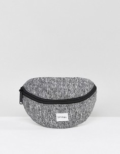 Серая меланжевая сумка-кошелек на пояс Spiral - Серый