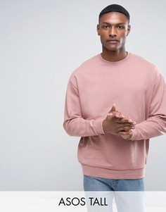 Свободный розовый свитшот ASOS TALL - Розовый