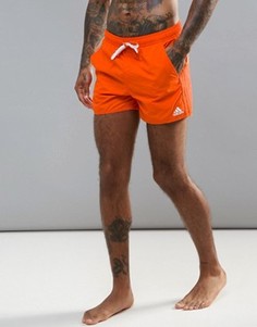 Короткие оранжевые шорты для плавания adidas 3SA BJ8835 - Оранжевый