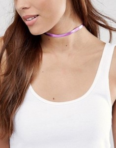 Ожерелье-чокер цвета розовый металлик ASOS - Розовый