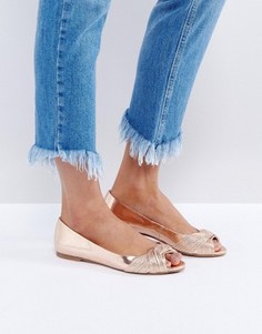 Балетки ASOS LINEAR - Золотой