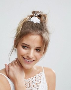 Заколки для волос с цветами и бусинами ASOS - Кремовый