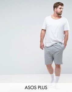 Трикотажные пижамные шорты с фирменным поясом ASOS PLUS - Серый