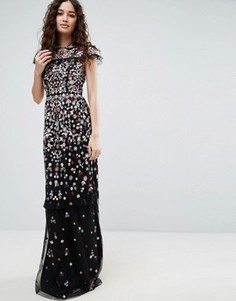 Платье с цветочной вышивкой Needle &amp; Thread - Черный
