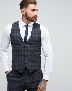 Жилет скинни в клетку Jack &amp; Jones Premium - Серый