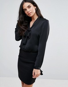 Платье 2-в-1 с декоративным бантом Vero Moda - Черный