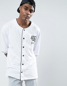 Oversize-футболка с ворсистой отделкой ASOS - Белый