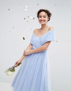 Тюлевое платье миди ASOS WEDDING - Синий