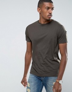 Длинная футболка с молнией Brave Soul - Зеленый