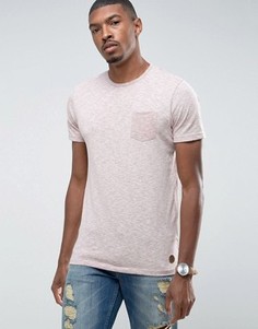 Футболка в крапинку с карманом Brave Soul - Розовый