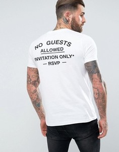 Футболка с принтом No Guests ASOS - Белый