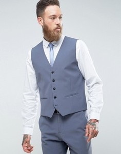 Эластичный облегающий жилет Selected Homme - Синий
