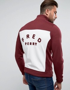 Красная узкая спортивная куртка с вышивкой Fred Perry - Красный
