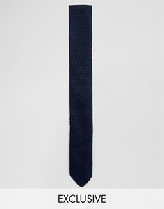 Трикотажный галстук Noose &amp; Monkey - Темно-синий