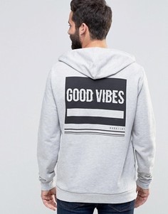 Худи с принтом на спине ASOS - Черный