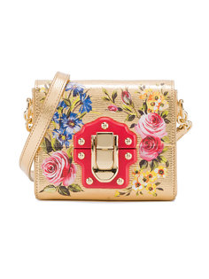 мини-сумка Lucia с рисованными розами Dolce &amp; Gabbana