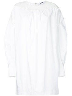 платье шифт с длинными рукавами  MSGM