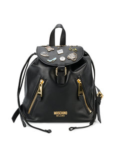 рюкзак со значками Moschino