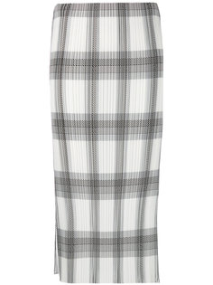 плиссированная юбка в клетку Helmut Lang
