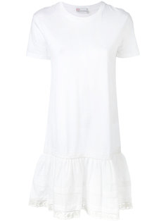 платье шифт с рюшами Red Valentino