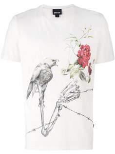 футболка с принтом птицы Just Cavalli