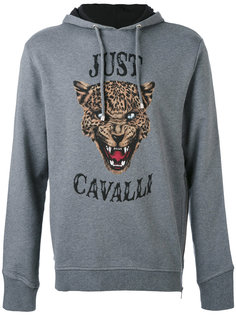 толстовка с капюшоном и принтом тигра Just Cavalli