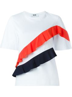 футболка с контрастными оборками  MSGM